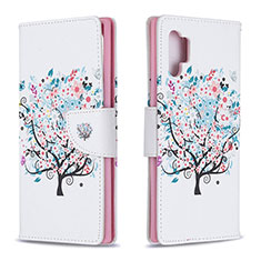 Coque Portefeuille Motif Fantaisie Livre Cuir Etui Clapet B01F pour Samsung Galaxy Note 10 Plus 5G Blanc