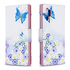 Coque Portefeuille Motif Fantaisie Livre Cuir Etui Clapet B01F pour Samsung Galaxy Note 10 Plus 5G Bleu