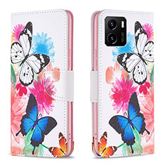 Coque Portefeuille Motif Fantaisie Livre Cuir Etui Clapet B01F pour Vivo iQOO U5x Colorful