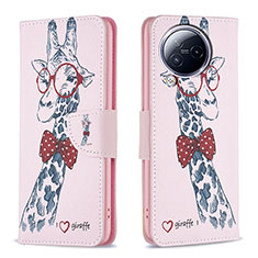 Coque Portefeuille Motif Fantaisie Livre Cuir Etui Clapet B01F pour Xiaomi Civi 3 5G Rose