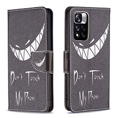 Coque Portefeuille Motif Fantaisie Livre Cuir Etui Clapet B01F pour Xiaomi Mi 11i 5G (2022) Noir