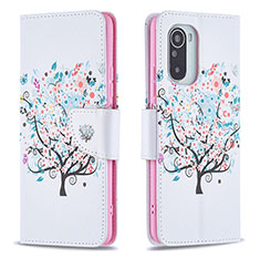 Coque Portefeuille Motif Fantaisie Livre Cuir Etui Clapet B01F pour Xiaomi Mi 11i 5G Blanc