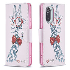 Coque Portefeuille Motif Fantaisie Livre Cuir Etui Clapet B01F pour Xiaomi Mi 11i 5G Rose