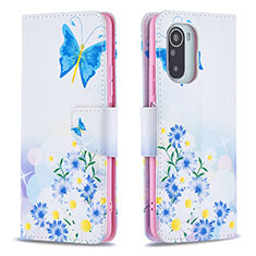 Coque Portefeuille Motif Fantaisie Livre Cuir Etui Clapet B01F pour Xiaomi Mi 11X Pro 5G Bleu