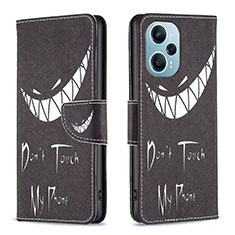 Coque Portefeuille Motif Fantaisie Livre Cuir Etui Clapet B01F pour Xiaomi Poco F5 5G Noir