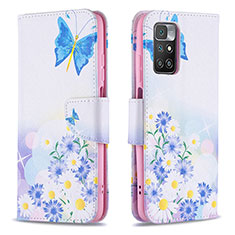 Coque Portefeuille Motif Fantaisie Livre Cuir Etui Clapet B01F pour Xiaomi Redmi 10 (2022) Bleu