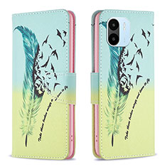 Coque Portefeuille Motif Fantaisie Livre Cuir Etui Clapet B01F pour Xiaomi Redmi A1 Pastel Vert