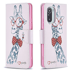 Coque Portefeuille Motif Fantaisie Livre Cuir Etui Clapet B01F pour Xiaomi Redmi K40 5G Rose