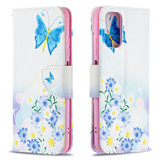 Coque Portefeuille Motif Fantaisie Livre Cuir Etui Clapet B01F pour Xiaomi Redmi Note 10 4G Bleu