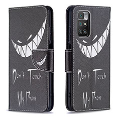 Coque Portefeuille Motif Fantaisie Livre Cuir Etui Clapet B01F pour Xiaomi Redmi Note 11 4G (2021) Noir