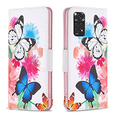 Coque Portefeuille Motif Fantaisie Livre Cuir Etui Clapet B01F pour Xiaomi Redmi Note 11 4G (2022) Colorful