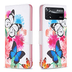 Coque Portefeuille Motif Fantaisie Livre Cuir Etui Clapet B01F pour Xiaomi Redmi Note 11E Pro 5G Colorful