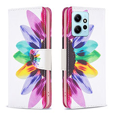 Coque Portefeuille Motif Fantaisie Livre Cuir Etui Clapet B01F pour Xiaomi Redmi Note 12 4G Mixte