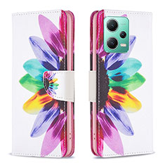 Coque Portefeuille Motif Fantaisie Livre Cuir Etui Clapet B01F pour Xiaomi Redmi Note 12 5G Mixte