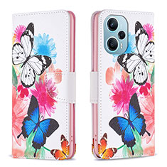 Coque Portefeuille Motif Fantaisie Livre Cuir Etui Clapet B01F pour Xiaomi Redmi Note 12 Turbo 5G Colorful