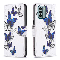 Coque Portefeuille Motif Fantaisie Livre Cuir Etui Clapet B03F pour Nokia G22 Bleu