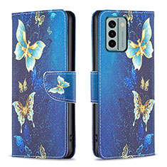 Coque Portefeuille Motif Fantaisie Livre Cuir Etui Clapet B03F pour Nokia G22 Bleu Ciel