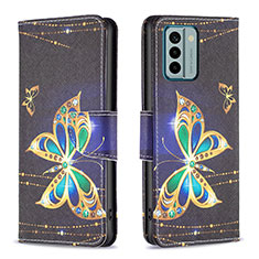 Coque Portefeuille Motif Fantaisie Livre Cuir Etui Clapet B03F pour Nokia G22 Noir