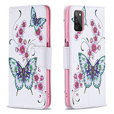 Coque Portefeuille Motif Fantaisie Livre Cuir Etui Clapet B03F pour Samsung Galaxy A02s Colorful