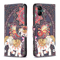 Coque Portefeuille Motif Fantaisie Livre Cuir Etui Clapet B03F pour Samsung Galaxy A05 Marron