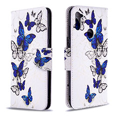 Coque Portefeuille Motif Fantaisie Livre Cuir Etui Clapet B03F pour Samsung Galaxy A11 Bleu