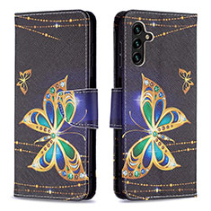 Coque Portefeuille Motif Fantaisie Livre Cuir Etui Clapet B03F pour Samsung Galaxy A13 5G Noir