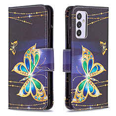 Coque Portefeuille Motif Fantaisie Livre Cuir Etui Clapet B03F pour Samsung Galaxy A34 5G Noir