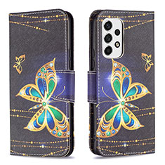 Coque Portefeuille Motif Fantaisie Livre Cuir Etui Clapet B03F pour Samsung Galaxy A53 5G Noir