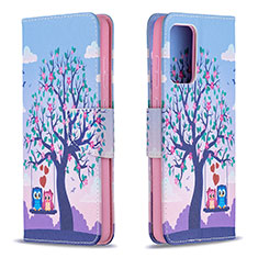 Coque Portefeuille Motif Fantaisie Livre Cuir Etui Clapet B03F pour Samsung Galaxy A72 5G Violet Clair