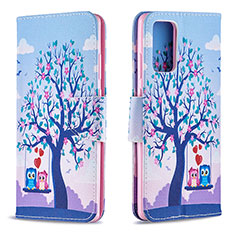 Coque Portefeuille Motif Fantaisie Livre Cuir Etui Clapet B03F pour Samsung Galaxy Note 20 5G Violet Clair