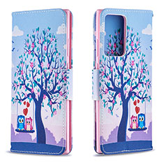 Coque Portefeuille Motif Fantaisie Livre Cuir Etui Clapet B03F pour Samsung Galaxy Note 20 Ultra 5G Violet Clair