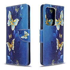 Coque Portefeuille Motif Fantaisie Livre Cuir Etui Clapet B03F pour Samsung Galaxy S20 Plus Bleu Ciel