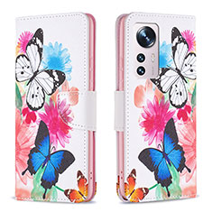 Coque Portefeuille Motif Fantaisie Livre Cuir Etui Clapet B03F pour Xiaomi Mi 12S 5G Colorful