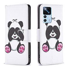 Coque Portefeuille Motif Fantaisie Livre Cuir Etui Clapet B03F pour Xiaomi Mi 12T 5G Blanc