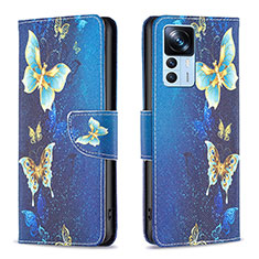 Coque Portefeuille Motif Fantaisie Livre Cuir Etui Clapet B03F pour Xiaomi Mi 12T Pro 5G Bleu Ciel