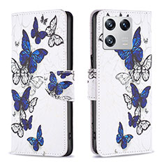 Coque Portefeuille Motif Fantaisie Livre Cuir Etui Clapet B03F pour Xiaomi Mi 13 Pro 5G Bleu