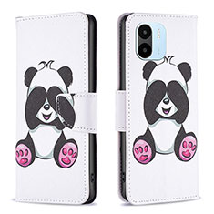 Coque Portefeuille Motif Fantaisie Livre Cuir Etui Clapet B03F pour Xiaomi Poco C50 Blanc