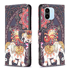 Coque Portefeuille Motif Fantaisie Livre Cuir Etui Clapet B03F pour Xiaomi Poco C51 Marron