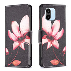 Coque Portefeuille Motif Fantaisie Livre Cuir Etui Clapet B03F pour Xiaomi Poco C51 Rouge