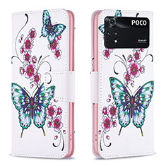 Coque Portefeuille Motif Fantaisie Livre Cuir Etui Clapet B03F pour Xiaomi Poco M4 Pro 4G Colorful