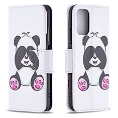 Coque Portefeuille Motif Fantaisie Livre Cuir Etui Clapet B03F pour Xiaomi Poco M5S Blanc