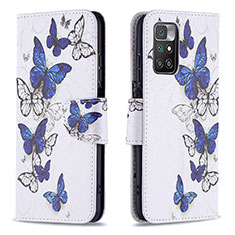 Coque Portefeuille Motif Fantaisie Livre Cuir Etui Clapet B03F pour Xiaomi Redmi 10 (2022) Bleu