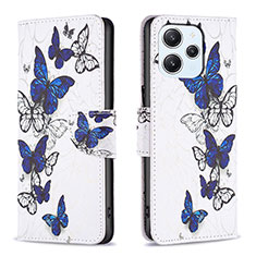 Coque Portefeuille Motif Fantaisie Livre Cuir Etui Clapet B03F pour Xiaomi Redmi 12 4G Bleu