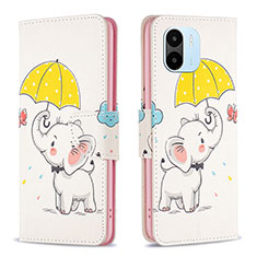 Coque Portefeuille Motif Fantaisie Livre Cuir Etui Clapet B03F pour Xiaomi Redmi A2 Plus Jaune