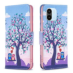 Coque Portefeuille Motif Fantaisie Livre Cuir Etui Clapet B03F pour Xiaomi Redmi A2 Plus Violet Clair