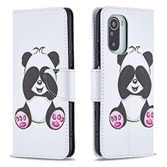 Coque Portefeuille Motif Fantaisie Livre Cuir Etui Clapet B03F pour Xiaomi Redmi K40 5G Blanc