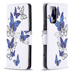 Coque Portefeuille Motif Fantaisie Livre Cuir Etui Clapet B03F pour Xiaomi Redmi Note 10 Pro 4G Bleu