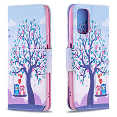 Coque Portefeuille Motif Fantaisie Livre Cuir Etui Clapet B03F pour Xiaomi Redmi Note 10S 4G Violet Clair