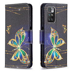 Coque Portefeuille Motif Fantaisie Livre Cuir Etui Clapet B03F pour Xiaomi Redmi Note 11 4G (2021) Noir