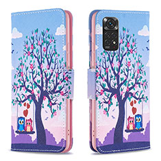 Coque Portefeuille Motif Fantaisie Livre Cuir Etui Clapet B03F pour Xiaomi Redmi Note 11 4G (2022) Violet Clair